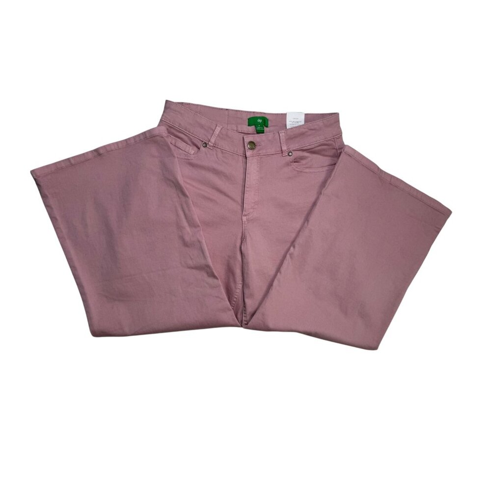 Dip Womens Cropped Fit Pants Size 4 Pink  Cotton Denim